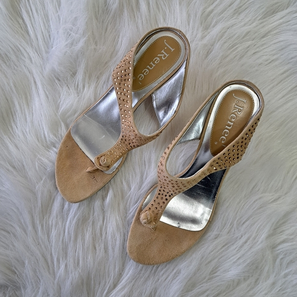 SALE. J. Renee bling sandals - Picture 1 of 9
